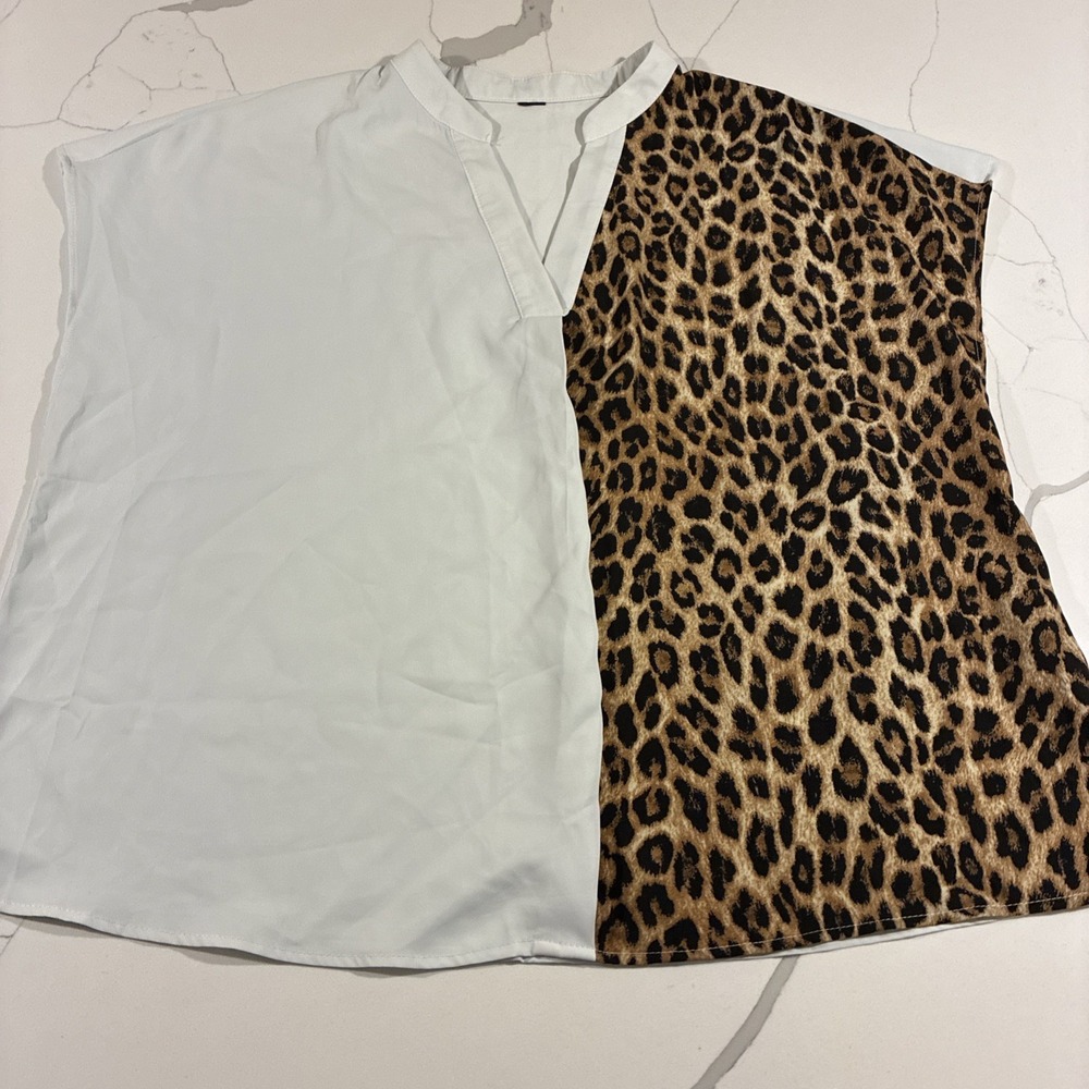Shein 2xl Women's Notched Neck Sleeveless Blouse Tags Removed